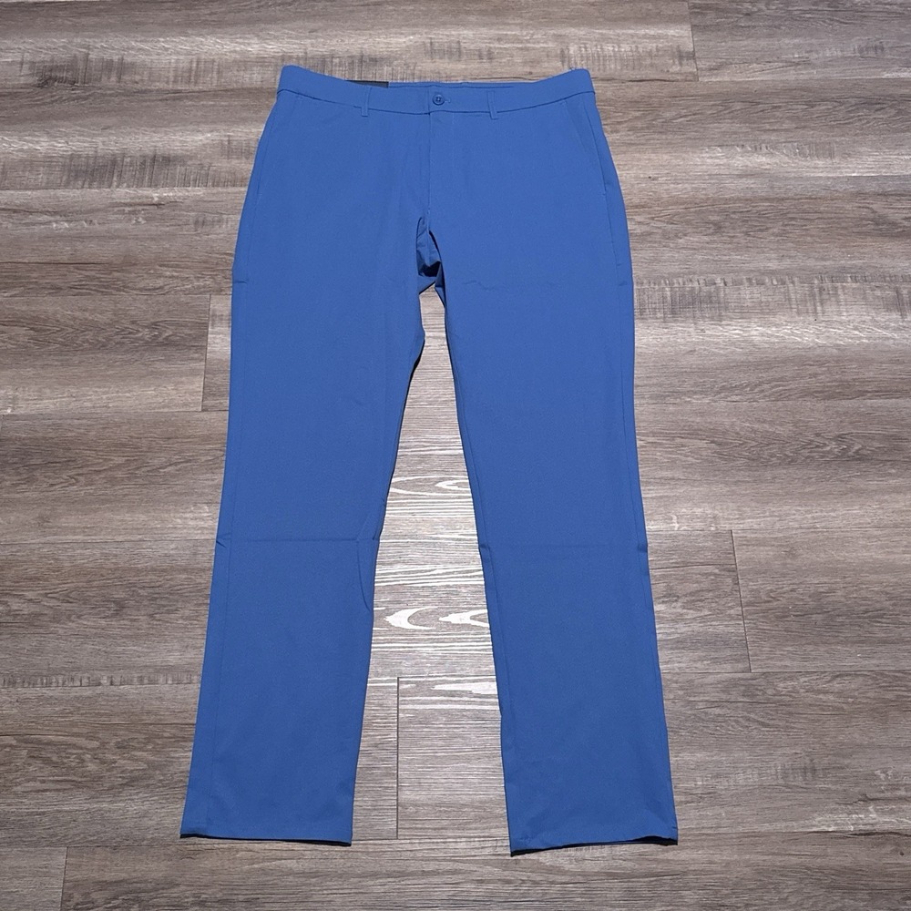 NEW Holderness & Bourne Men's Size 36x32 Maidstone Blue Garvey Golf Tech Pants - Picture 2 of 9